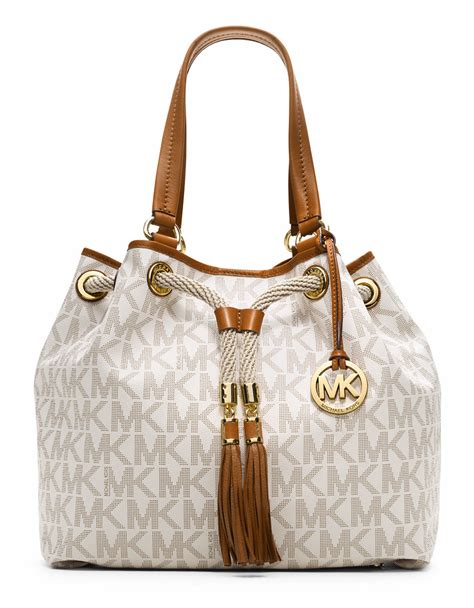 michael kors tote large bag|Michael Kors large monogram tote.